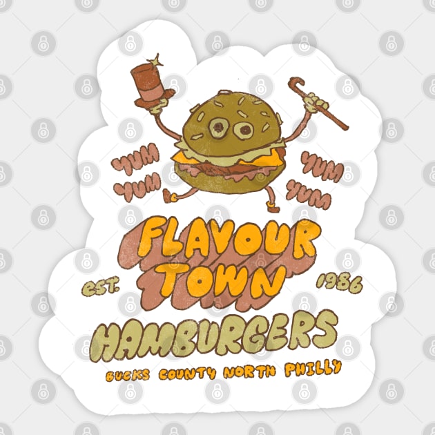 FLAVOUR TOWN Sticker by JimBryson